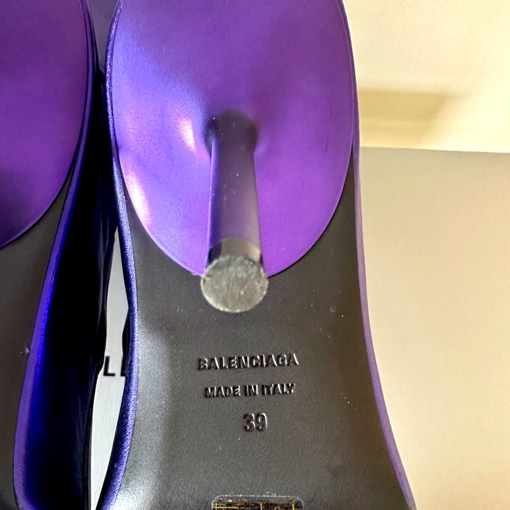 Balenciaga Purple Essex Metallic Boot - Picture 5 of 9